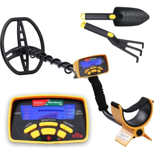 Metal Detector Underground Metal Finder Inductor Gold Treasure Hunter Seeker with LCD Display Sound Adjustment 5 Finding Modes