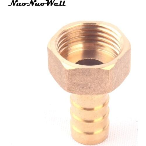 1pcs NuoNuoWell Brass 1/2"-12mm Female Straight Hose Connector Garden Irrigation Watering Pipe Metal Adapter Coupler Fittings