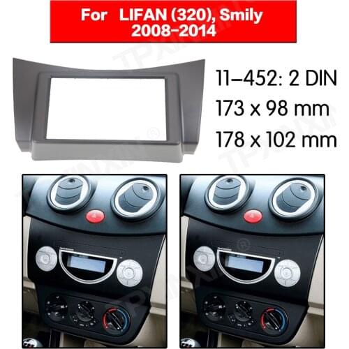 11-452 Car radio Frame Panel for LIFAN 320 2008-2014 Radio Stereo Fascia Panel Frame Adaptor Fitting Kit 2DIN