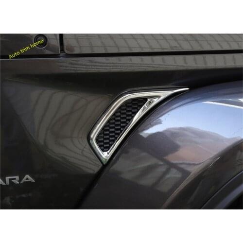 Lapetus Car Body Outlet Air AC Vent Frame Decoration Cover Trim Fit For Jeep Wrangler JL 2018 2019 2020 Red / Carbon Fiber Look