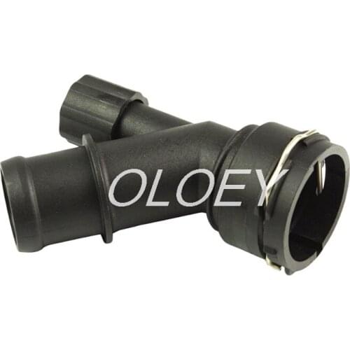 Engine Coolant Cooling Hose Connector 6Q0122291F for V-W Bora Beetle Golf MK4 Polo For Audi A3 S3 TT Fabia Toledo