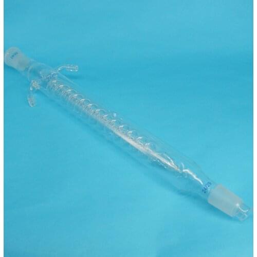 300mm 24/29 Socket Joint Dimroth Reflux Glass Condenser Drip Distillation Lab