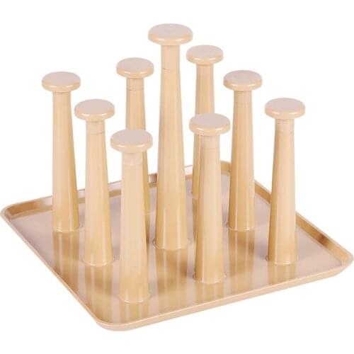 Kapmore 1pc Cup Drying Rack Nordic Style Solid Color Plastic Mug Rack Cup Drying Holder For 9PCS Cups Cup Accessories