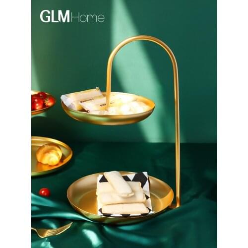 Fruit Plate Dried Fruit and Candy Tray Household Fashion Fruit Snack Double Deck Pallet