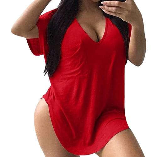 Womens Summer Clothing Plus Size Solid O-neck Women T Shirt Tops With Pocket T Shirts Tee Shirt Oversize Femme Koszulki Damskie