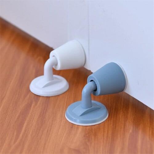 1PC Silicone Door Stops Silent Door Stopper Holder Cushion Pad Anti-collision Punch Wall Protector Scratches Door Suction