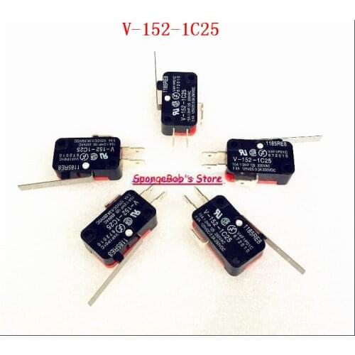 20pcs/Lot V-152-1C25 Micro Limit Switch 15A 250VAC SPDT NO NC Snap Action