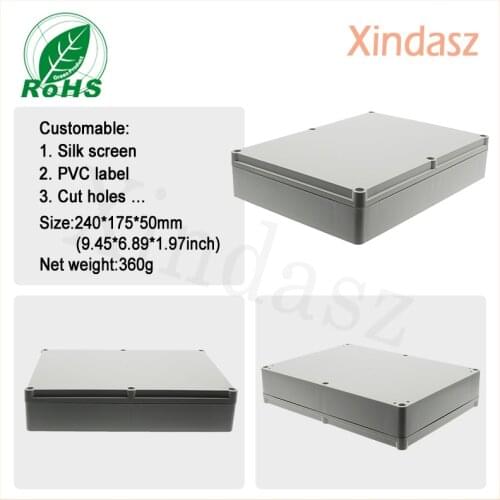 240*175*50mm(9.45*6.89*1.97inch) abs plastic custom electronic box customized plastic case electronic IP67 Junction Boxes