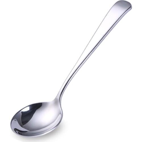 304 Stainless Steel Small Spoon Household Dessert Ice Cream Spoons Childrens Meal Tableware Watermelon Short Handle Meal Spoon