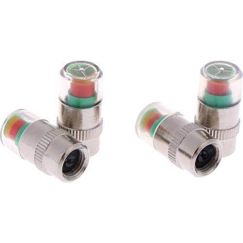 4x New High Quality Car Tire Pressure Gauge Indicator Alert Monitoring Valve Cap Sensor Accessories