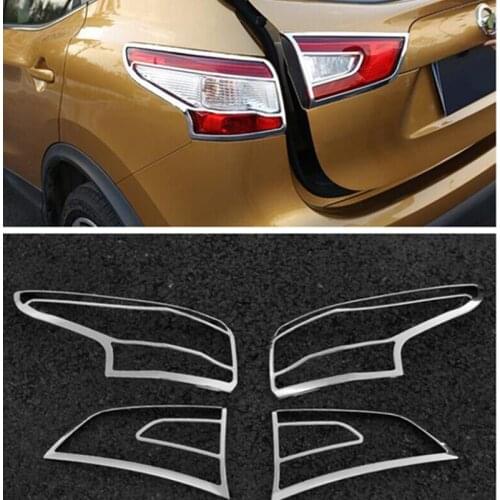 ABS Chrome rear Light Lamp Cover Trim Light Cover For 2014-2016 Nissan Qashqai J11 car Styling Accessories