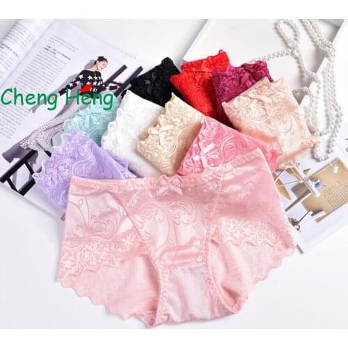 CHENG HENG Seamless Lace Ladies Underwear In The Waist Sexy Luxury Brushed Breathable Hip Cotton Womens Triangle Briefs