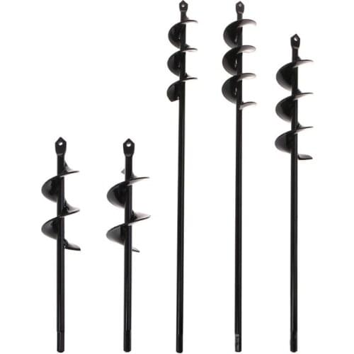 Black Home Yard Garden Flower Plant Farm Planting Auger Digger Twist Spiral Bit Digging Holes Drill Bit Tools L4MB