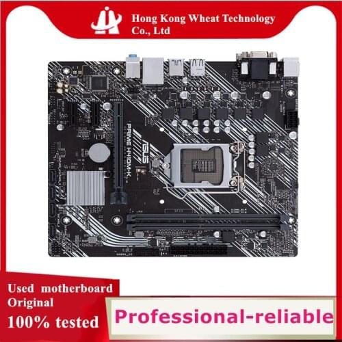 For ASUS PRIME H410M-K Motherboard Socket LGA 1200 DDR4 SATA3 For Intel H410 Original Desktop Used Mainboard
