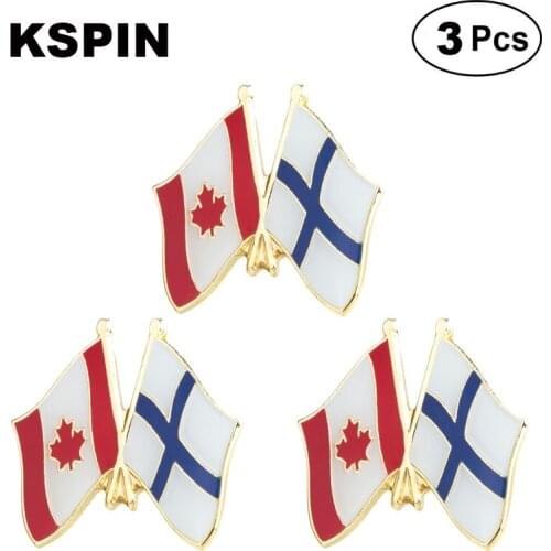 Canada & Finland Frendship Lapel Pin Brooches Pins Flag badge Brooch Badges