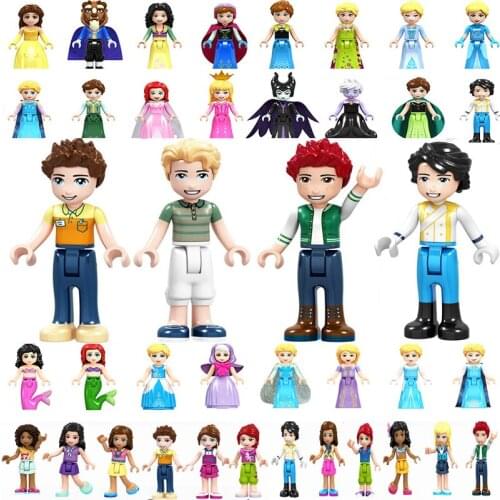 Girl Princess Prince Eric Dancet Tom James Andrea Martina Olivia Stella Model Building Blocks Enlighten Bricks Toys For Children