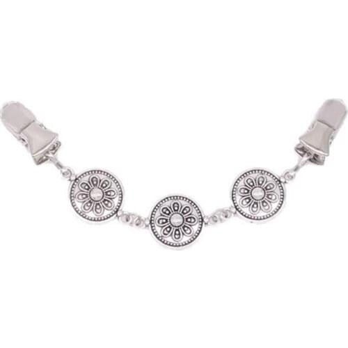 1Pcs Round Flower Sweater Cardigan Clip Buckles Metal Buckle Buttons For Clothing Decoration Garment Hooks