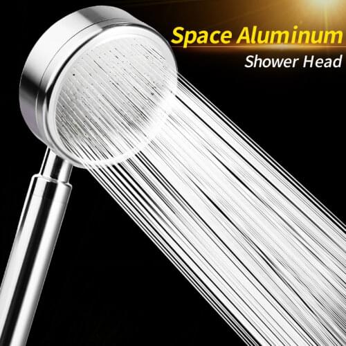 Liangduo Aluminum Shower Head Set High Pressure Water Saving Rainfall Chrome Bathroom Square Spray Handheld Baby Waterfall Tap