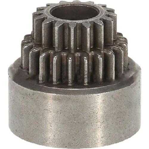 Metal Clutch Bell Double Gears Engine Gear Racing Parts for 1/10 HSP 94122 94155 94166 Oil Truck RC Fuel Car Accessories