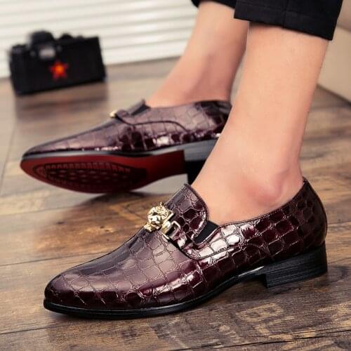 Fashion Trend Mens Italian Leather Shoes Loafers Men Casual Fashion Man Formal Genuine Dress Stylish For Shoe Summer Mens