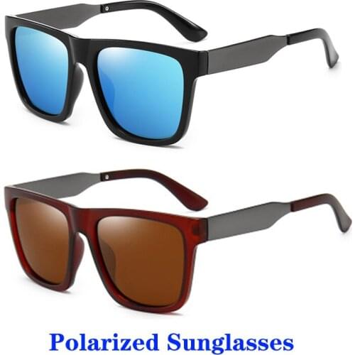 Fashion Handsome Men Polarized Sunglasses Comfortable Durable Square Eyewear Glasses Frame Outdoor Activities Decoration Glasses