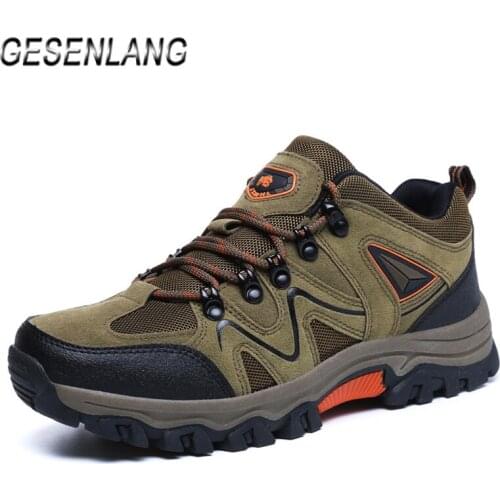 Mens Trekking Hiking Shoes Suede Autumn Mountain Climbing Camping Hunting Trail Wear Resistant Non-Slip Casual Outdoor Sneakers