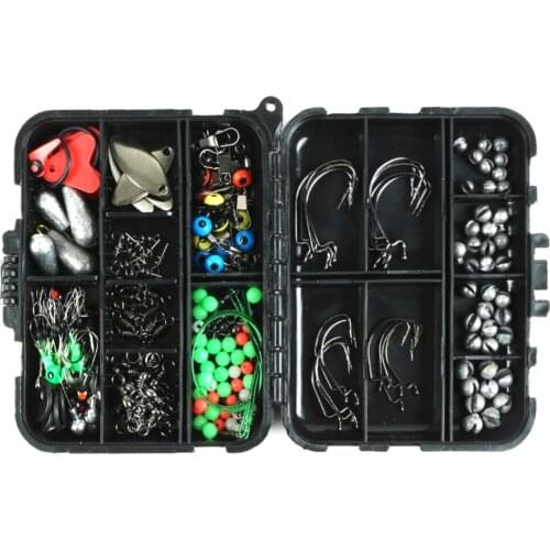 188PCS Gadget Set Luya Sea Fishing Rock Swivel Crank Hook Plumb Fishing Set Box Outdoor Accessories Dropshipping