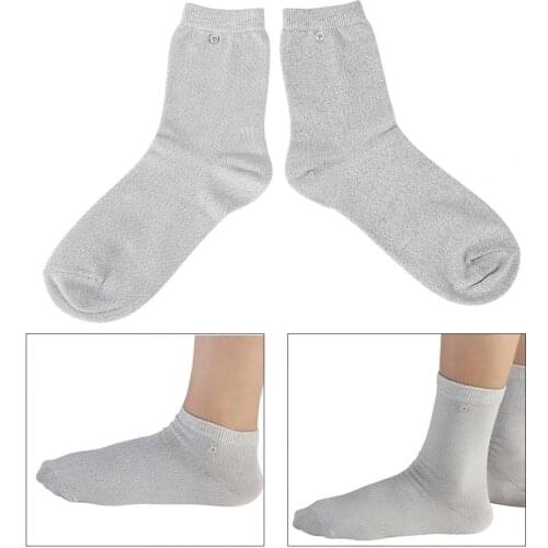 1 Pair Socks Health Care Electrode Conductive Socks Massage Socks Electrotherapy Pain Relief Massager Physiotherapy Conductive