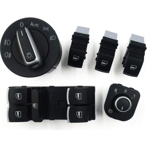 New Mirror switch window switch headlight Switch for VW Golf MK5 6 Jetta MK5 Passat B6 Tiguan 5ND 959 565B 5ND 959 857 6PCS