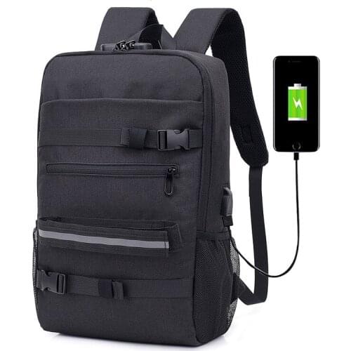 New Style Mens And Womens Shoulder Backpack Anti-Theft Lock USB Charging Business Casual Large Capacity Waterproof Computer Ba