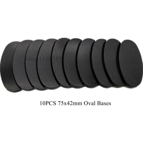 Lot Of 10PCS 75x42mm Oval Bases For Miniature Wargames Table Games