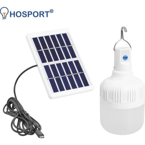 Portable 50/80W LED Solar Light 3 Modes Adjustable USB Charging Emergency Lamp Bulb for Outdoor Garden Camping Tent Fishing