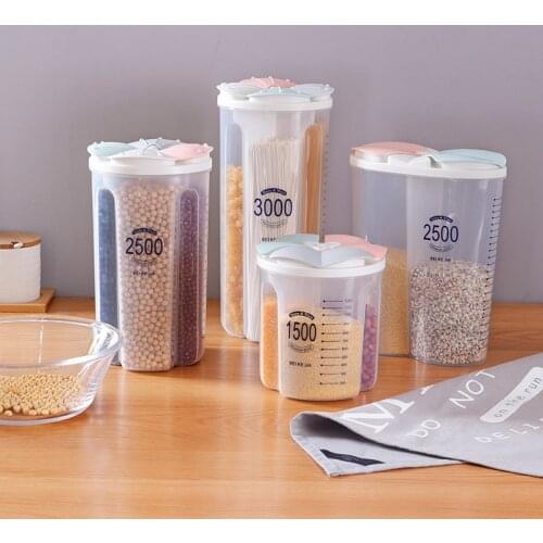Transparent Sealed Pot For Grains Kitchen Storage Box Food Grade Storage Tank With Cover Plastic Bottles And Cans