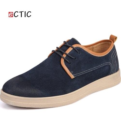 ECTIC Luxury Brand Vintage Retro Swag Autumn Brogue Men Wingtip Shoes Genuine Leather Man Formal Rubber Outsole Cowboy