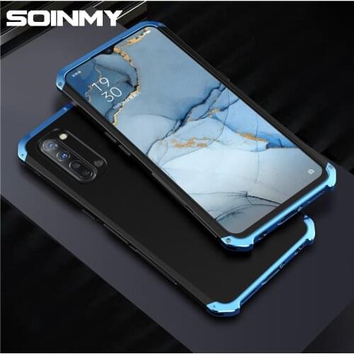 Luxury Armor Metal phone case for OPPO RENO 3 4 PRO Shockproof Metal PC Cover Coque for OPPO RENO 4 SE protection mobile fundas