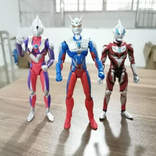 SHF Ultraman Zero Geed Tiga Belial Articulated Figure Model Toys for Children