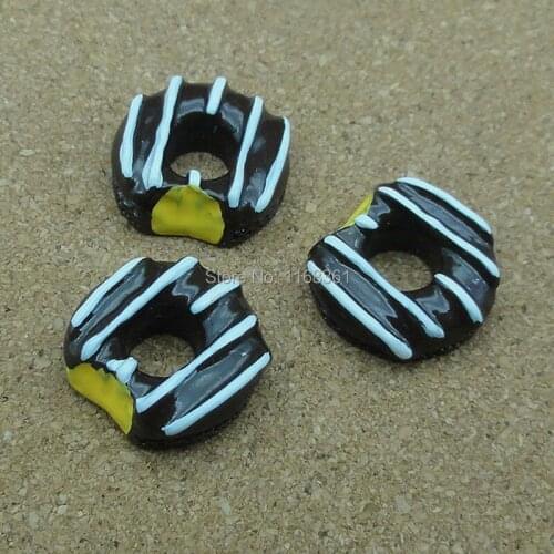 1pcs/lot resin flat back ice delicious doughnut 16mm Cabochons Jewelry Fit Mobile Phone Hairpin Headwear DIY Accessories B106-6