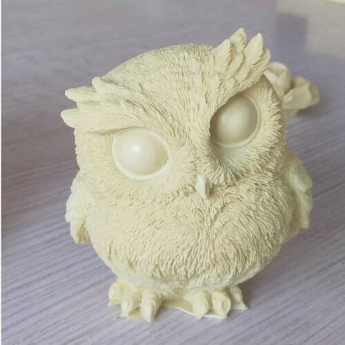 3D Cute Owl Shape Silicone Cake Decorating Tools Handmade Soap Candle Molds DIY Plaster Aromatherapy Making Mould Resin Crafts