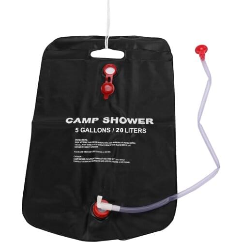 Solar Camping Shower Bag 5 Gallon Portable Folded Leakproof Durable Heating Camp Bath Bag For Outdoor Camping Travel Sports