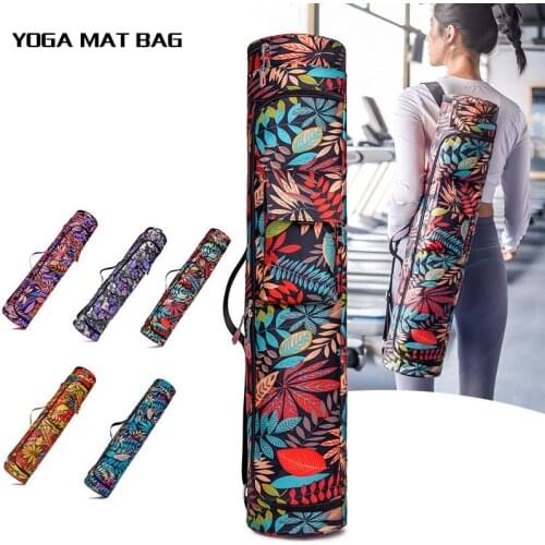 Printed Yoga Bag 76*16cm Waterproof Multi-function Storage Bag Yoga Mat Bag Portable Pilates Dance Yoga Backpack Mat Case