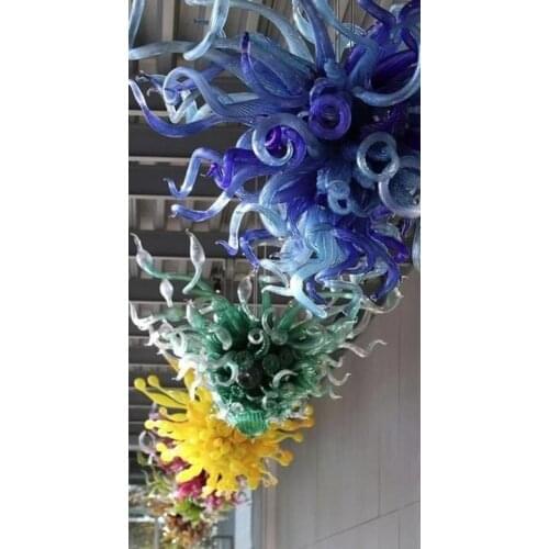 Hand Blown Glass Colorful Murano Ceiling Light Wall Murano Glass Lamp Bedroom Chandelier