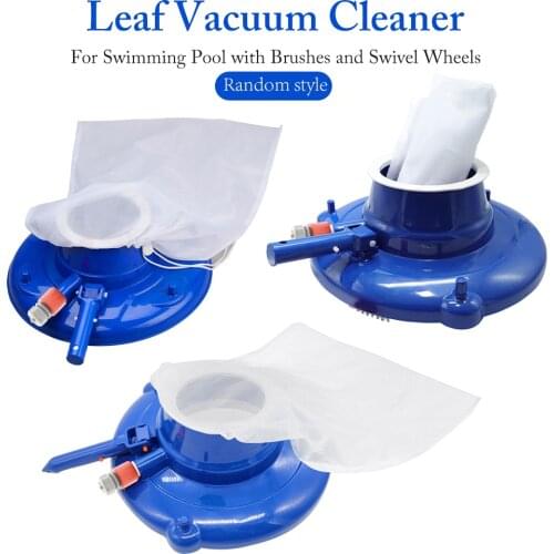 1pcs Leaf Vacuum Cleaner Swimming Pool Useful Quick Cleaning Suction Head With Brushes Swivel Wheels Pool Cleaner Tool