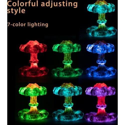 3D LED Lamp Simulated Explosion Mushroom Cloud Stunning Creative Desktop Dimmable Night Light For Home Decoration Kids Gifts