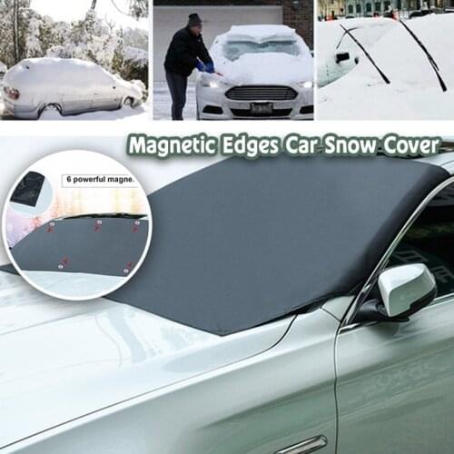 Car Magnetic Sunshade Cover Car Windshield Snow Sun Shade Waterproof Protector Cover Auto Front Windscreen Cover 210*125cm