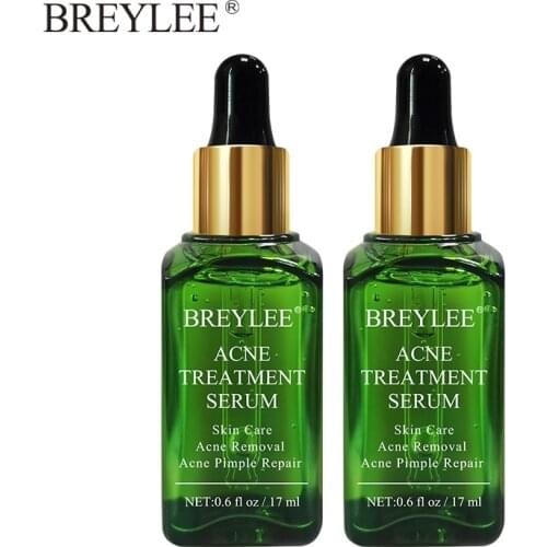BREYLEE 2PCS Acne Treatment Serum Natural Facial Essence Acne Scar Removal Face Skin Care Whitening Repairing Pimples Remover