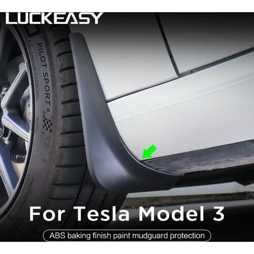 For Tesla model3 Mud Flaps Model 3 Model Y 2017-2021 Accessories Mudguards Splash Guards Fender Matte Black Carbon Fiber