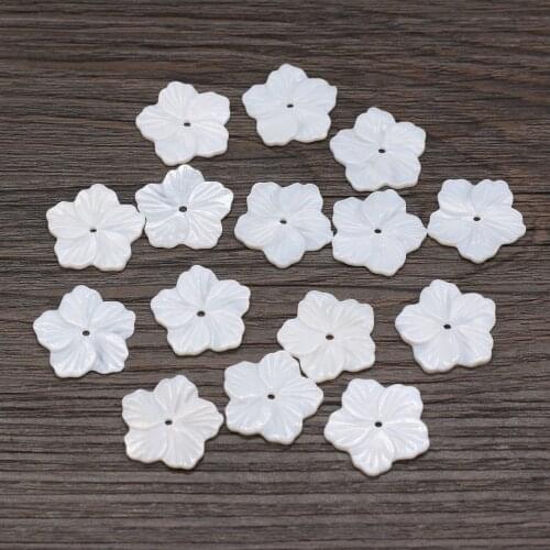 10pcs/lot Flower Shape Shell Beads Natural Freshwater Shell Loose Beads for Making Jewelry Necklace Accessories Wholesale