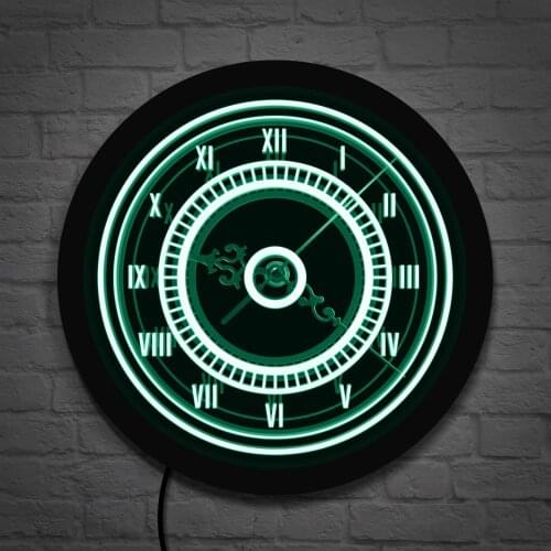 Lighted Wall Clock Non Ticking Battery Operated Vintage European Style Roman Numerals Easy To Read Decorative Living Room Watch