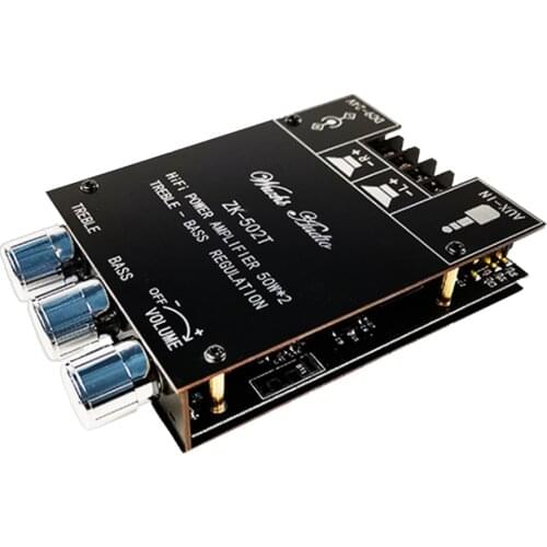 Digital TPA3116D2 Bluetooth 5.0 Subwoofer Amplifier Board 2.0 Channel Power Audio Stereo Amplifier Board 2*50W Bass AMP ZK-502T