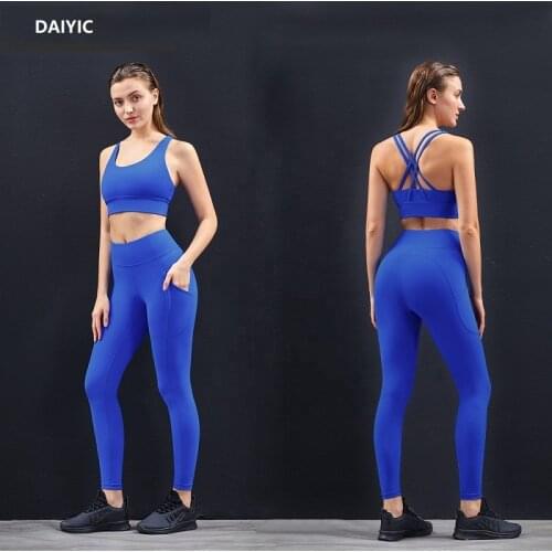 DAIYIC Yoga Set 2021 Activewear Fitness Gym Wear Sportswear Yoga Set Bra and Leggings Set